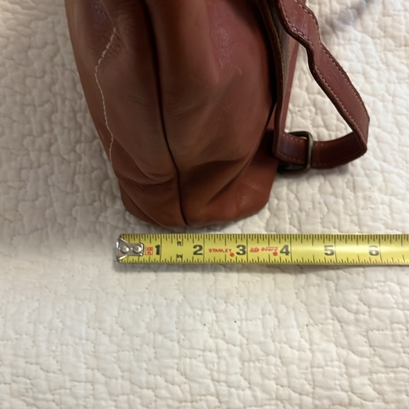 Margot Convertable Cognac Leather Convertible Backpack Laptop Crossbody Bag - Picture 9 of 14